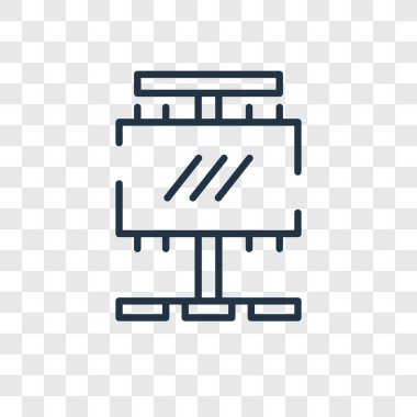 Saydam arka plan üzerinde Billboard logo tasarımı izole billboard vektör simgesi