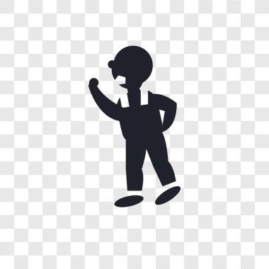 Adam Threating onun yumruk vektör simgesi üzerinde şeffaf izole ile 