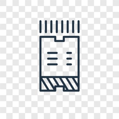 Bilet vektör simge şeffaf arka plan üzerinde bilet logo tasarımı izole