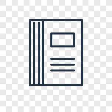 Saydam arka plan üzerinde kitap logo tasarımı izole kitap vektör simgesi