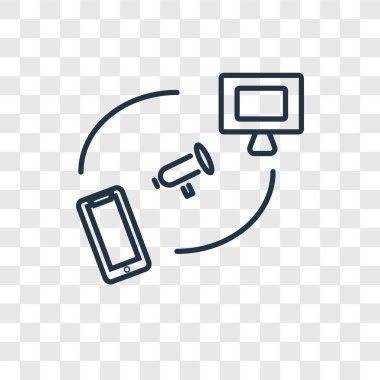 Vektör simgesi üzerinde şeffaf arka plan izole pazarlama, pazarlama logo tasarım