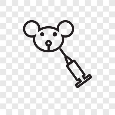 Şeffaf arka plan, logo tasarımı hayvan izole hayvan test vektör simgesi