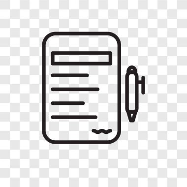 Saydam arka plan üzerinde sözleşme logo tasarımı izole sözleşme vektör simgesi