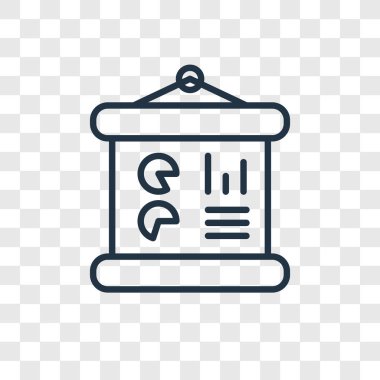 Saydam arka plan üzerinde sunu logo tasarımı izole sunu vektör simgesi