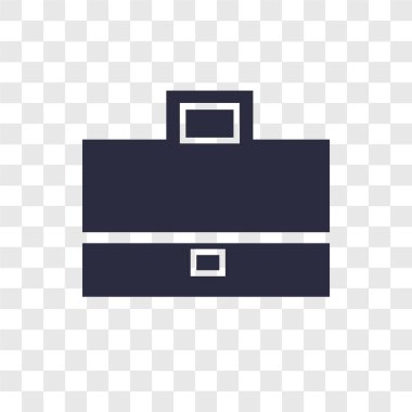 Evrak Çantası'nı vektör simge şeffaf arka plan üzerinde Briefc izole