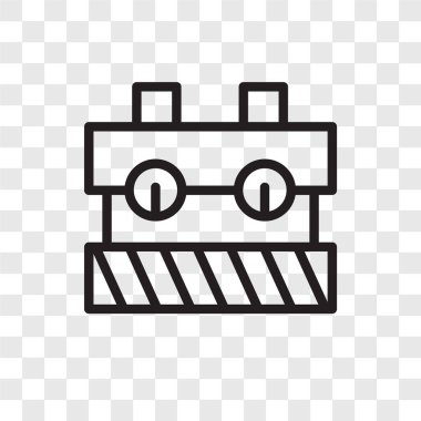 Saydam arka plan üzerinde araç kutusu logo tasarımı izole araç kutusu vektör simgesi