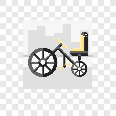 Saydam arka plan üzerinde bisiklet izole Bisiklet vektör simgesi 