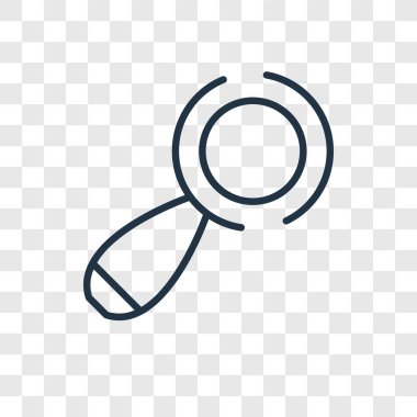 Saydam arka plan üzerinde büyüteç logo tasarımı izole Büyüteç vektör simgesi