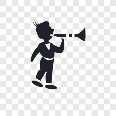 Fareli Köyün Kavalcısı vektör simgesi üzerinde şeffaf backgr izole