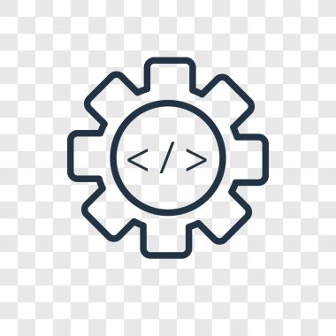 Saydam arka plan üzerinde Web geliştirme logo tasarım izole web geliştirme vektör simgesi