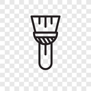 Saydam arka plan üzerinde boya fırça logo tasarımı izole boya fırça vektör simgesi