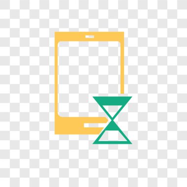 Saydam arka plan üzerinde akıllı izole Smartphone vektör simgesi