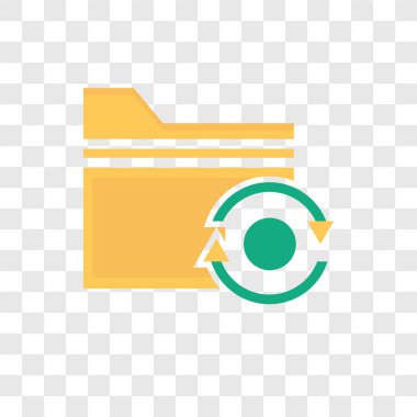 Saydam arka plan üzerinde klasör lo izole klasör vektör simgesi