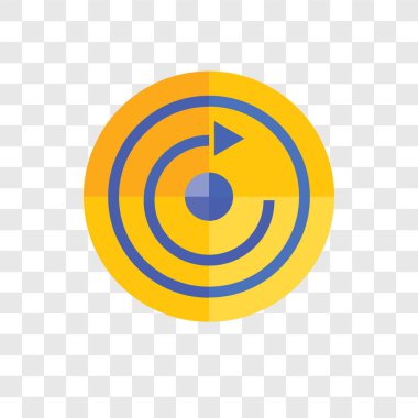 Saydam arka plan üzerinde yeniden başlatma izole vektör simge yeniden başlatın 