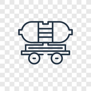 Saydam arka plan üzerinde petrol tankeri logo tasarımı izole petrol tankeri vektör simgesi