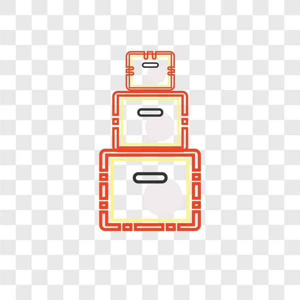 Packing vector icon isolated on transparent background, Packing — Stock Vector