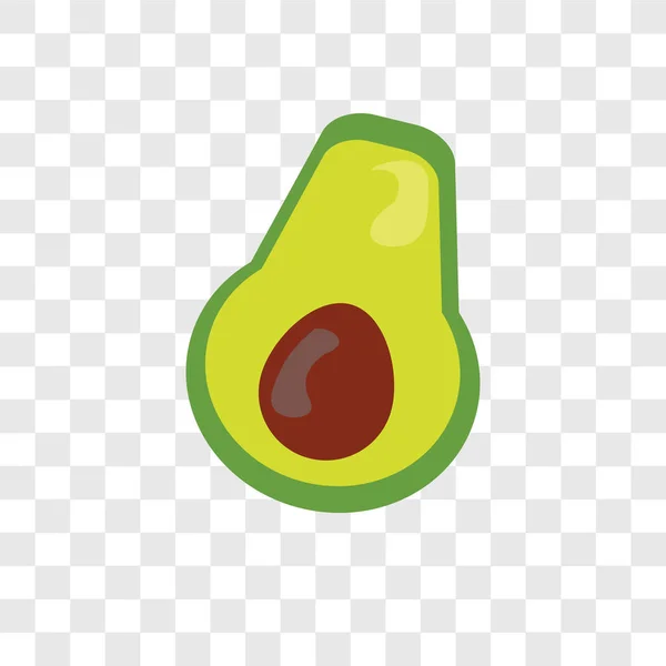 Icona vettoriale Avocado isolata su sfondo trasparente, disegno logo Avocado — Vettoriale Stock