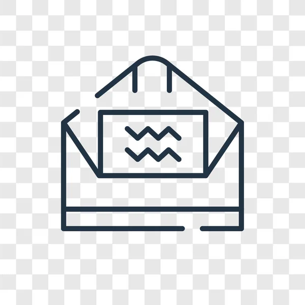 E-mail wektor ikona na białym tle na przezroczystym tle, projektowanie logo E-mail — Wektor stockowy