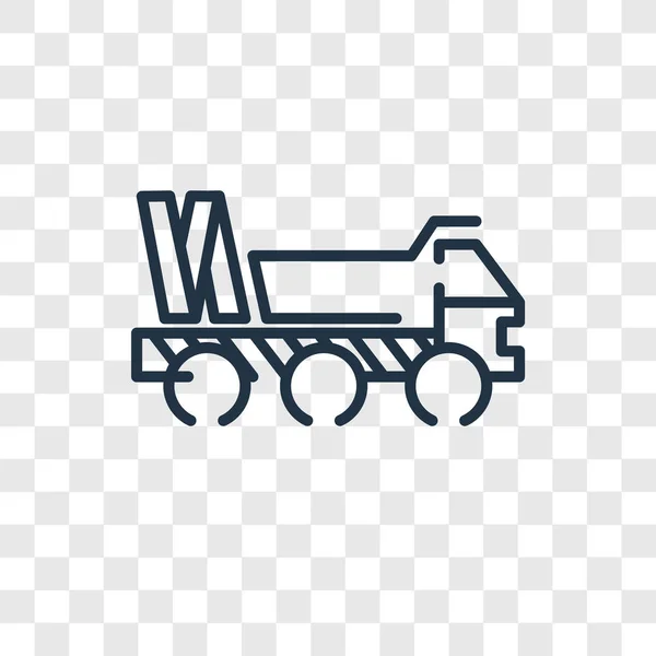 Truck vector icon isolated on transparent background, Truck logo design — Stock Vector