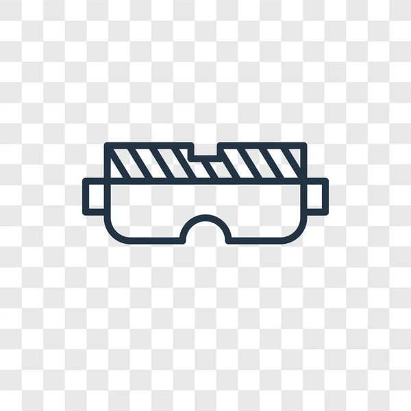 Icône vectorielle de lunettes isolée sur fond transparent, Conception de logo de lunettes — Image vectorielle