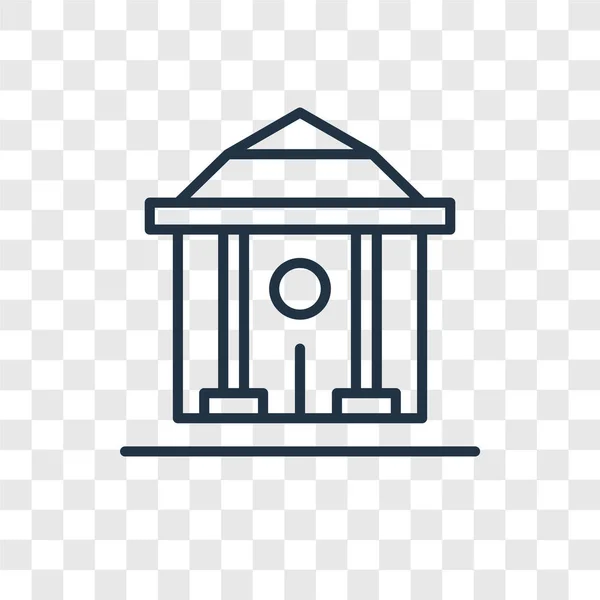 Icono del vector del banco aislado sobre fondo transparente, diseño del logotipo del banco — Archivo Imágenes Vectoriales