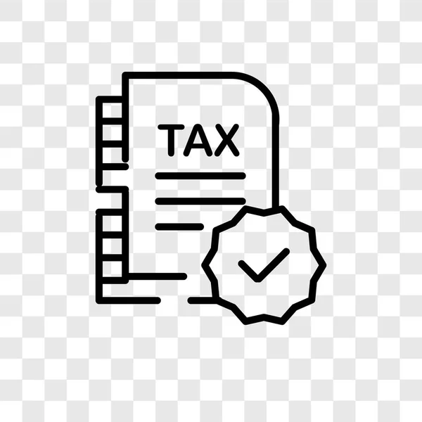 税向量图标隔离在透明背景, 税务标志设计 — 图库矢量图片