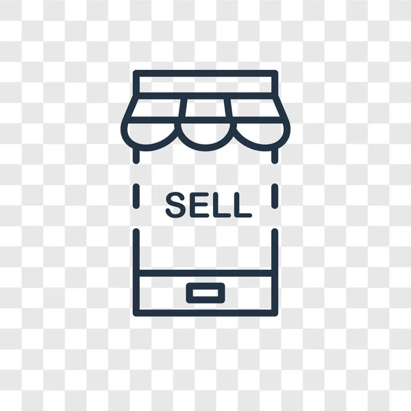Vender ícone de vetor isolado em fundo transparente, Vender design de logotipo — Vetor de Stock