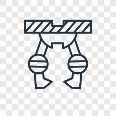 Saydam arka plan üzerinde Robot logo tasarımı izole robot vektör simgesi