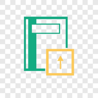 Saydam arka plan üzerinde Not izole defter vektör simgesi