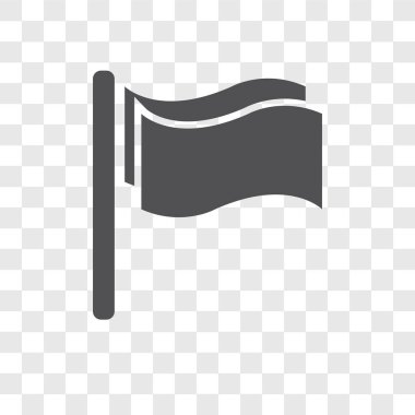 Bayrak simgesini şeffaf arka plan üzerinde bayrak logosu d izole vektör