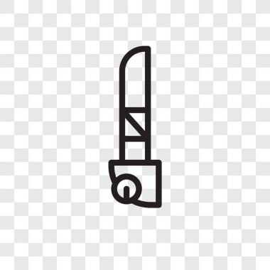 Saydam arka plan üzerinde ileti örneği bıçak logo tasarımı izole Kırtasiye bıçak vektör simgesi