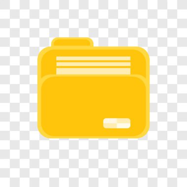 Saydam arka plan üzerinde klasör lo izole klasör vektör simgesi