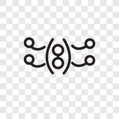 Saydam arka plan üzerinde virüs logo tasarımı izole virüs vektör simgesi