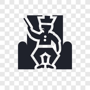 Kral onun tahta vektör simgesi üzerinde şeffaf adam izole