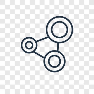 Saydam arka plan üzerinde Atom logo tasarımı izole atom vektör simgesi