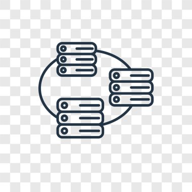 Vektör simgesi üzerinde şeffaf arka plan izole hosting, Hosting logo tasarım