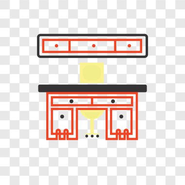 Saydam arka plan üzerinde ofisler izole ofisleri vektör simgesi 