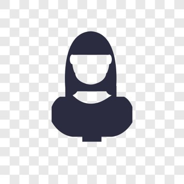 Saydam arka plan üzerinde Kullanıcı logosu d izole Kullanıcı vektör simgesi