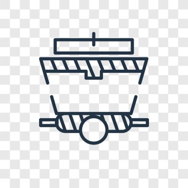 Saydam arka plan üzerinde vagon logo tasarımı izole vagon vektör simgesi