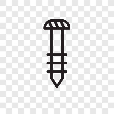 Saydam arka plan üzerinde vida logo tasarımı izole vida vektör simgesi