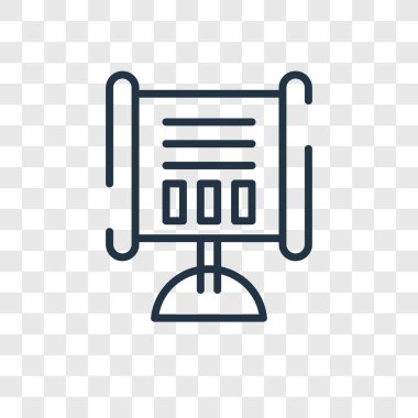 Saydam arka plan üzerinde sunu logo tasarımı izole sunu vektör simgesi