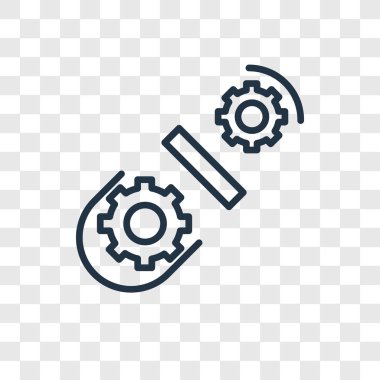 Saydam arka plan üzerinde dişli logo tasarımı izole dişli vektör simgesi