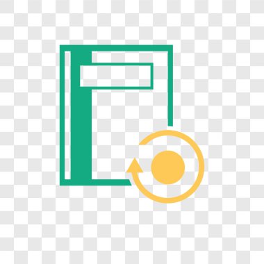 Saydam arka plan üzerinde Not izole defter vektör simgesi