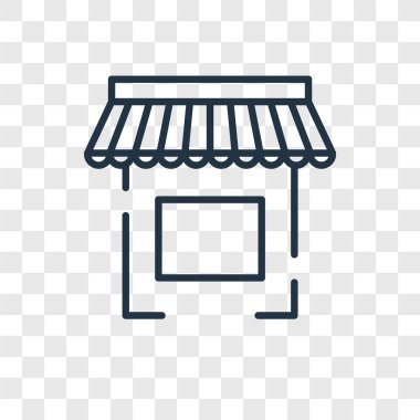 Saydam arka plan üzerinde dükkanı logo tasarımı izole dükkanı vektör simgesi