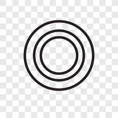 Saydam arka plan üzerinde daire logo tasarımı izole daireler vektör simgesi