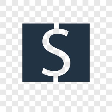 Saydam arka plan üzerinde doları logo tasarımı izole doları vektör simgesi