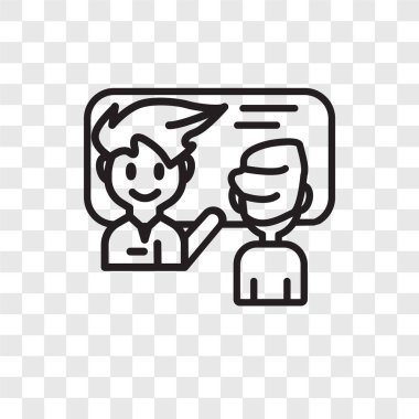 Saydam arka plan üzerinde sunu logo tasarımı izole sunu vektör simgesi