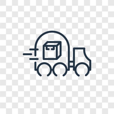 Saydam arka plan üzerinde nakliye logo tasarımı izole nakliye vektör simgesi