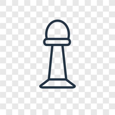 Saydam arka plan üzerinde satranç logo tasarımı izole satranç vektör simgesi