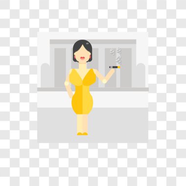 Vektör simgesi üzerinde şeffaf arka plan izole sigara, Sigara 